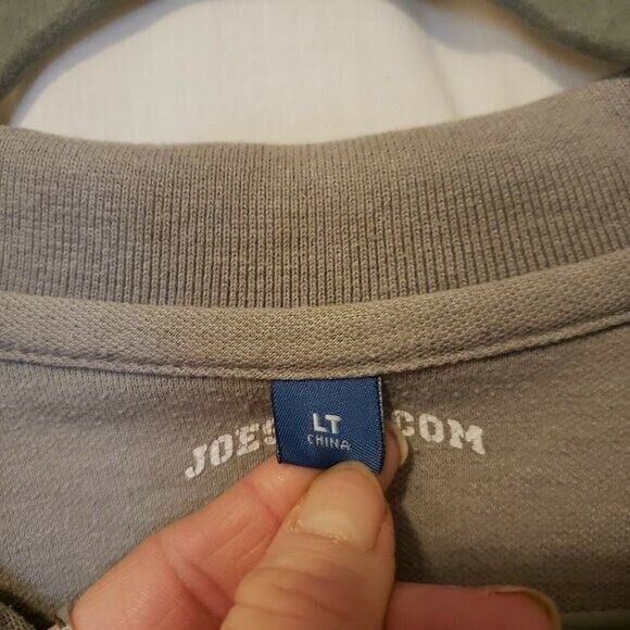 JOE'S USA Mens Sz LT Gray Solid Short Sleeve Polo shirt - Picture 3 of 9